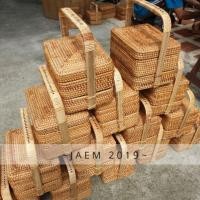 ราคา ปิ่นโตหวาย ตะกร้าหวาย 2 ชั้น ตะกร้าสาน - แจ่มจักสาน (2603997699)