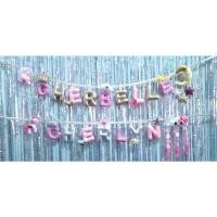 ราคา ป้ายธงอักษรผ้า BabyBanner ป้ายชื่อลูกน้อย/คนรัก /ป้ายชื่อร้าน (67964612)