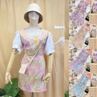 ราคา จั้มสูท ผ้าไหมอิตาลี ซิปหลัง เอวยืดหลัง กางเกงแต่งกระโปรง ยาว 33,อก 42,เอว 32-36,สพ 46 (26124692513)