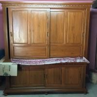 ราคา ตู้เสื้อผ้าบานสไลด์ไม้สักทอง (3611001703)