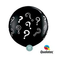 ราคา คําถามสีดํา 3 ฟุต ลูกโป่ง Qualatex USA / ลูกโป่งยางจัมโบ้ (23313271183)
