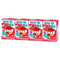 ราคา The Best!! ดัชมิลล์ คิดส์ โยเกิร์ตพร้อมดื่มยูเอชที รสสตรอเบอร์รี่ 90มล. x 4 กล่อง Dutch Mill Kids Strawberry Drinking Y (3993866760)