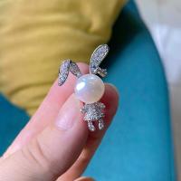 ราคา อุปกรณ์เสริม DIY Seiko หนา Gold-Plated Micro-Inlaid Zircon น่ารักกระต่ายเข็มกลัดมุกคอ Pin อุปกรณ์เสริม Corsage ผู้ถือที่ว่างเปล่า (40723670731)