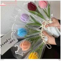 ราคา ปิตาชิโอ ถักดอกไม้กุหลาบทิวลิป, ของขวัญ 30 ซม. ถักดอกทิวลิปช่อ, โรแมนติกแฮนด์เมด โครเชต์จําลองดอกทิวลิปตกแต่งบ้าน (25743248911)