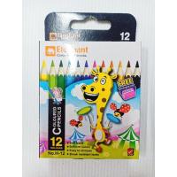 ราคา ดินสอสีไม้12 สี ตราช้าง Elephant แถมกบเหลา สีไม้ช้าง (H-12 แท่งสั้น)(F-12 แท่งยาว) (21888066173)