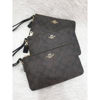 ราคา Coach กระเป๋าตังคล้องมือ 2ซิป แท้% (8669640657)