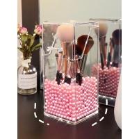 ราคา กล่องใส่แปรง+ ไข่มุก250g กล่องใส่แปรง มีฝาปิด กล่องใส่แปร มีไข่มุกสีชมพู-ขาว (16591119073)