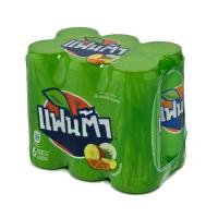 ราคา แฟนต้า น้ำเขียว แคน 325 มล. 6 กระป๋อง x 1 แพ็ค Fanta green can 325 ml. 6 cans x 1 pack (6647872787)