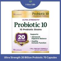 ราคา โปรไบโอติกส์ 10 สายพันธุ์ Ultra Strength 20 Billion Probiotic 70 Capsules - Natures Bounty (2925955376)