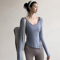 ราคา โยคะกีฬาออกกําลังกายเสื้อออกกําลังกายมืออาชีพแขนยาวเสื้อยืดง่ายต่อการเสื้อระบายอากาศวิ่งฤดูใบไม้ร่วง (57551375667)