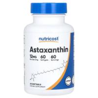 ราคา แอสตาแซนธิน Nutricost, Astaxanthin, 12 mg, 60 Softgels (27919329004)