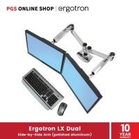 ราคา Ergotron แขนจับจอมอนิเตอร์ LCD ขนาด 27" รุ่น LX Dual Side-by-Side Arm (polished aluminum) Two-Monitor Mount (9119370811)