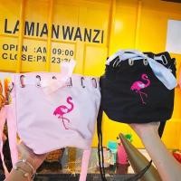 ราคา melt_yk กระเป๋าผ้า สะพายข้าง กันน้ำ ลายฟามิงโก้ (513076674)