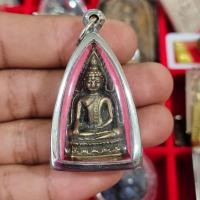 ราคา พระพุทธชินราช อินโดจีน เลี่ยมกรอบสแตนเลส เนื้อโลหะสำริดแบบเก่า (25622239757)