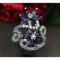 ราคา แหวนพลอยแท้แอเมทิสต์ทรงมาคีแบบหรู (5042) (4051074294)