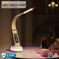 ราคา RIN โคมไฟตั้งโต๊ะ โคมไฟอ่านหนังสือ Desk Lamp White 52LED RGB Light (27350169826)
