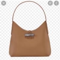 ราคา LONGCHAMP ROSEAU Sac porté épaule M- Chadon (Bleu)Cuir Black Natural (19806332548)