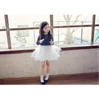 ราคา ชุดเดรสเด็กนำเข้าเสื้อแขนยาวดำลายขาวกระโปรงฟู[พร้อมส่ง] (852146595)