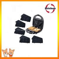 ราคา KASHIWA เครื่องทำแซนวิช 6 in 1 แถมฟรี ถาดพิมพ์ลาย 6 แบบ รุ่น SW-106 (ดำ) (1394801301)