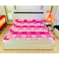 ราคา ผ้าปูที่นอนรัดมุม (แบบหนา) ขนาด 6ฟุต สีม่วงตารางลายดอกวินเทจ ด้านบนมีระบาย (สภาพใหม่) มือสองขายตามสภาพ เกาหลีแท้ (23563873864)