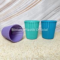 ราคา [6 ชิ้น] Clio SM ตะกร้าทรงกลมเพทาย | ตะกร้าสานหวายพลาสติก | ตะกร้าเครื่องสําอาง | กระป๋องวางอเนกประสงค์ (41764719963)