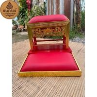 ราคา ️ โต๊ะกราบพระไม้สักขาหวายปิดทอง แท่นกราบพระแบบคุกเข่า ✨ งานร่องสีปิดทองและแกะสลักงาม เหมาะงานบุญพิธี (45301761902)