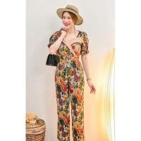 ราคา จั้มสูทขายาวผ้าทองานป้าย (3987308454)