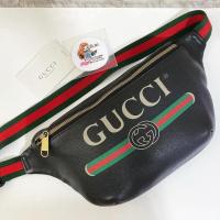 ราคา Used in good condition Gucci Print leather belt bag (6009508104)