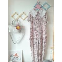 ราคา จั๊มสูทกางเกงขายาว ผ้าชีฟองฉลุ ดอกไม้ (23784237104)