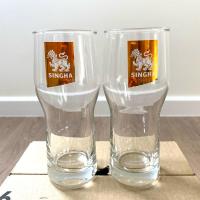 ราคา แก้วสิงห์(ขายแยก) SINGHA แก้วเบียร์ สกีนลายสิงห์ทอง ขนาด 360ml. เนื้อแก้วใส ทำความสะอาดง่าย (26122827837)