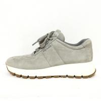 ราคา สินค้ามือสอง PRADA sneakers gray nubac Brandear (27900999526)