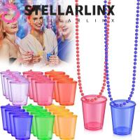 ราคา STELLARLINX 5 ชิ้น Bachelorette Party Shot แว่นตา,แขวนสีสัน Shot Glass บนสร้อยคอลูกปัด,แฟชั่นนํากลับมาใช้ใหม่ง่ายโปร่งใสสร้อยคอแก้วไวน์ขนาดเล็กของขวัญ (55051712260)
