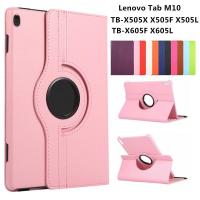 ราคา Lenovo Tab M10 Case 10.1" M10 TB-X505X X505F X505L X605F X605L 360 Rotating Tablet Funda Flip Cover Auto Sleep Stand PU Leather Cover Case (13926885128)