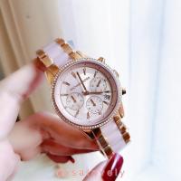 ราคา Isa Lovely Shop MICHAEL KORS MK6307 RITZ QUARTZ CHRONOGRAPH ROSE DIAL ROSE-GOLD TONE PINK ACETATE LADIES WATCH (24166225802)