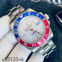 ราคา นาฬิกาชายGMTนาฬิกาป๊อปที่นําเข้าจากญี่ปุ่นนาฬิกาสแตนเลสแว่นกันขูดความแม่นยํา นาฬิกาเครื่องจักรกลRolexสองสีขนาด40 (13099511789)