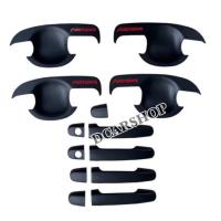 ราคา เบ้ารองมือเปิด+ครอบมือจับ TOYOTA FORTUNER ฟอร์จูนเนอร์ปี 2005-2014 สีดำด้านโลโก้แดง (21160819992)