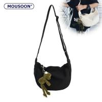 ราคา Mousoon ผู้ชายผู้หญิงไหล่กระเป๋าสไตล์ญี่ปุ่น Sporty Hip-Hop Casual Simple All-Matching ขนาดใหญ่ความจุ Crossbody กระเป๋าสไตล์วินเทจ (23841560520)