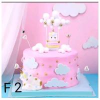 ราคา ท็อปเปอร์ยูนิคอร์น ตกแต่งเค้กยูนิคอร์น คลาวด์ ท็อปเปอร์ ตุ๊กตายูนิคอร์น (40370803964)