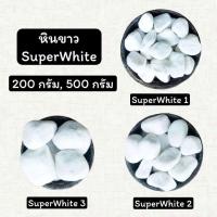 ราคา หินสีขาว super white (200กรัมและ500กรัม) หินโรยกระถาง​ หินโรยพื้น หินแต่งสวน หินตู้ปลา (19495466098)