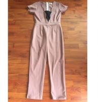 ราคา จั๊มสูทขายาว free size S M L ป้าย matinee สีชมพูนู้ด (2607280495)