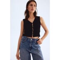 ราคา H&M(เอชแอนด์เอ็ม) เสื้อกั๊กเนื้อผ้าถักแบบเท็กซ์เจอร์ ผู้หญิง 1290230_1 (41152185045)