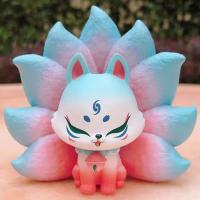 ราคา ตุ๊กตาปูนปลาสเตอร์จิ้งจอกเก้าหางทาสีกระปุกออมสินขนาดใหญ่ diy มือวาดตุ๊กตาตัวอ่อนสีขาวกราฟฟิตีสุนัขจ (24985869683)