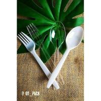 ราคา ช้อน,ส้อมพลาสติกยาวสีขาว/สีใส เกรดA ไม่บาดปาก 100ชิ้น/แพ็ค (10231882350)