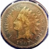 ราคา เหรียญ​สหรัฐอเมริกา​ USA, 1 Cent, (รุ่น​ Indian), #​2840T, ใช้แล้ว (27666698923)
