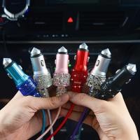 ราคา Car diamond-encrusted Car charger dual USB fast ch车 Mini Car charger charger charger dual USB1028 Head Metal USB1028 Head Universal USB fast charger ChargerCq (56900300583)