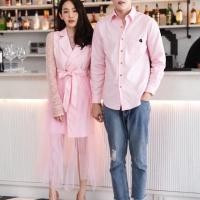ราคา ชุดคู่สีชมพู เดรสฟรุ้งฟริ้ง+เสื้อเชิ้ต ชุดออกงานคู่ ชุดถาายพรีเวดดิ้ง Vsm **มือ2** (3282439370)