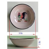 ราคา ถ้วยน้ำจิ้มไก่ 3นิ้ว วาดลายไก่ 5สี ด้านในเพียง1จุด ใช้เป็นถ้วยน้ำจิ้ม น้ำพริก น้ำปลา เซรามิคไก่ที่เป็นเอกลักษณ์ลำปาง (27922715461)