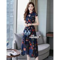ราคา เสื้อผ้าแฟชั่นสไตล์เกาหลี ชุดเดรสยาวDress ชุดเดรสสวยเพรียวสุดชิค Size L สีกรมพร้อมส่งสวยเหมือนแบบ (1331876941)