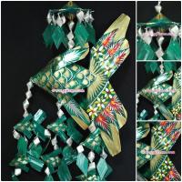 ราคา โมบายปลาตะเพียน ลูก 6 ตัว 10x22 นิ้ว (กลาง) สีเขียว !!!ครบองค์ประกอบของปลาตะเพียนตามโบราณ!!! TH-FISH-07-Green (473777294)