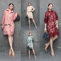 ราคา ️Mirrorsister #10604.5 เดรสเชิ้ตผ้าลูกไม้ เดรสลูกไม้ ชุดทำงาน ชุดออกงาน เรียบหรู (5591305954)